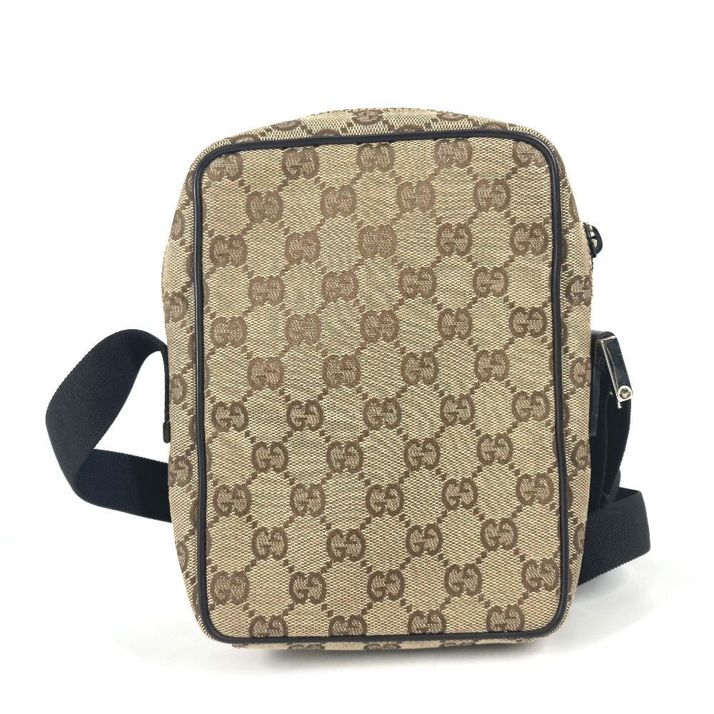 GUCCI 018/1619 Pochette GG with Pouch, Crossbody Shoulder Bag, Canvas/Leather, Women's, Beige