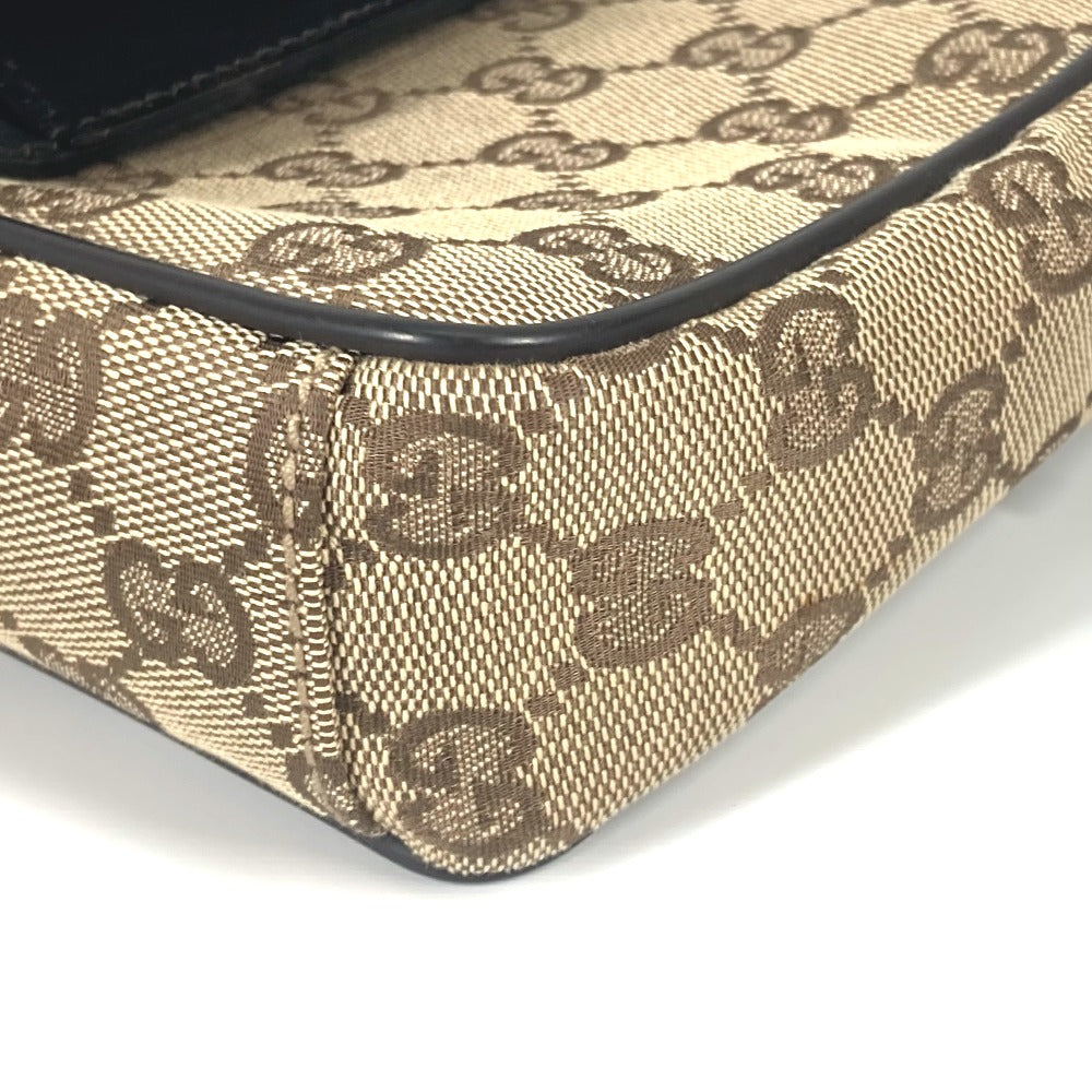 GUCCI 018/1619 Pochette GG with Pouch, Crossbody Shoulder Bag, Canvas/Leather, Women's, Beige