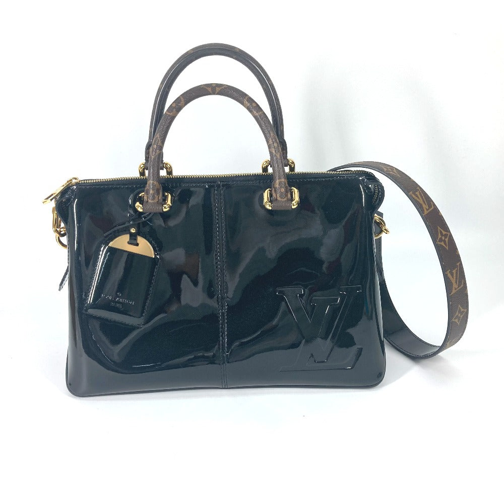 LOUIS VUITTON M54626 Vernis Miroir Tote Bag, 2-Way Bag, Shoulder Bag, Handbag, Crossbody Bag, Patent Leather, Women's, Noir, Black