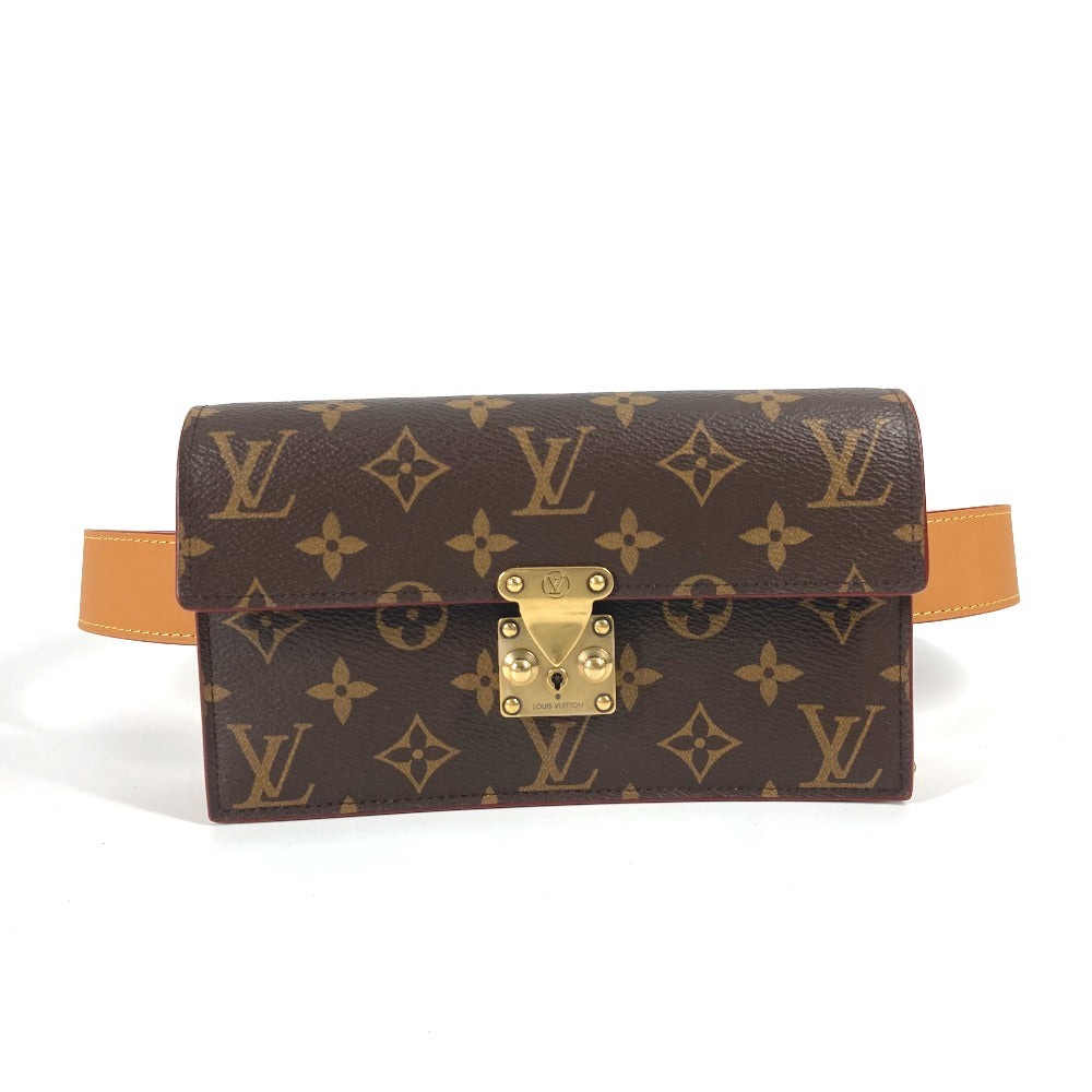 LOUIS VUITTON M44667 モノグラム Sロック ベルトポーチ PM ベルト付き ベルトバッグ ショルダーバッグ ウエストバッグ モノグラムキャンバス レディース ブラウン