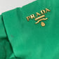 PRADA ポーチ メイクポーチ 化粧ポーチ ロゴ ストラップ付 クラッチバッグ ナイロン レディース グリーン