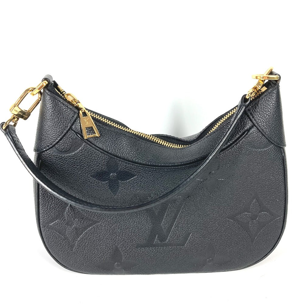 LOUIS VUITTON M46002 モノグラムアンプラント バガテル NM 肩掛け ショルダーバッグ モノグラムアンプラントレザー レディース ノワール ブラック