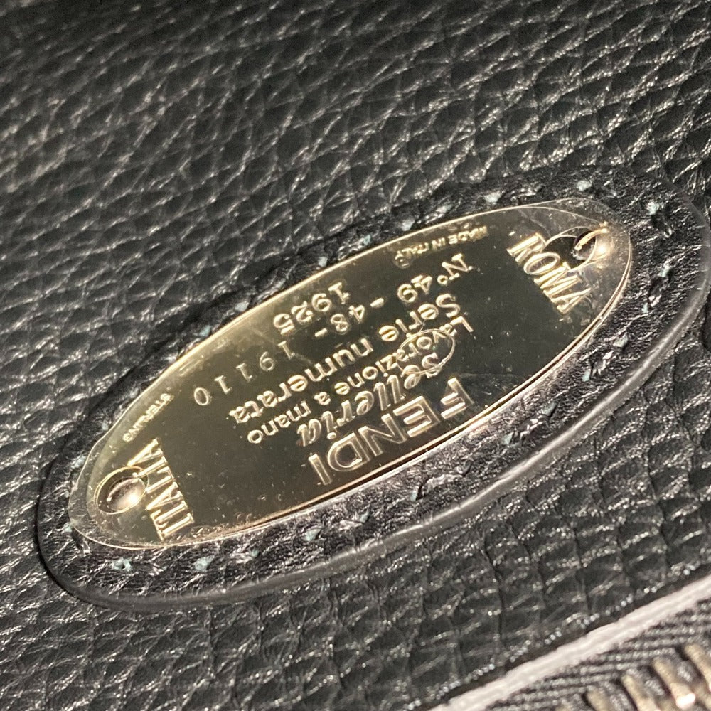 FENDI 7VA406 ショルダーバッグ 斜め掛け カバン セレリア ピーカブー アイコニック フィット 2WAY ビジネスバッグ トートバッグ ハンドバッグ レザー メンズ ブラック