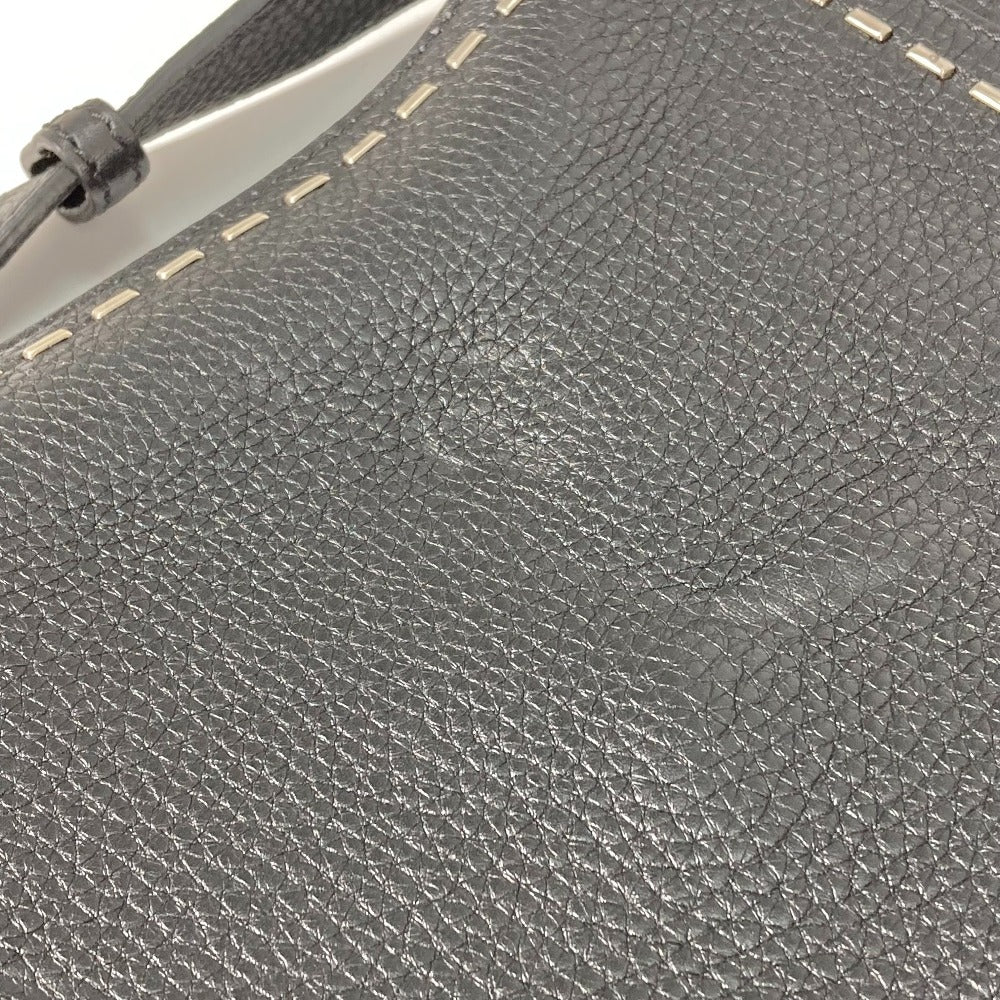 FENDI 7VA406 ショルダーバッグ 斜め掛け カバン セレリア ピーカブー アイコニック フィット 2WAY ビジネスバッグ トートバッグ ハンドバッグ レザー メンズ ブラック