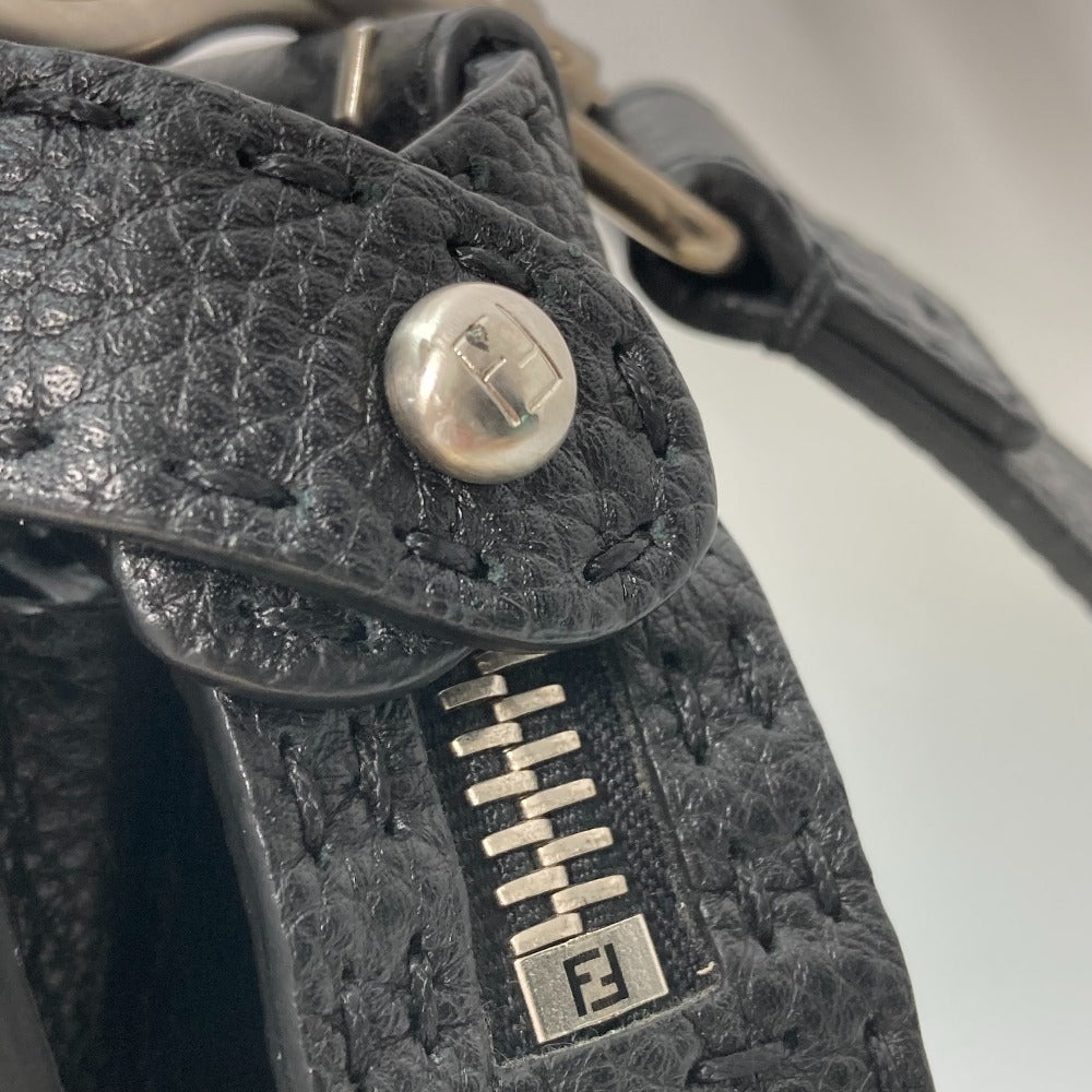 FENDI 7VA406 ショルダーバッグ 斜め掛け カバン セレリア ピーカブー アイコニック フィット 2WAY ビジネスバッグ トートバッグ ハンドバッグ レザー メンズ ブラック