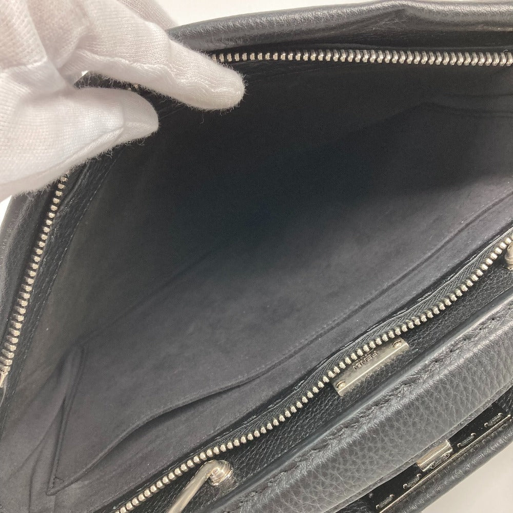 FENDI 7VA406 ショルダーバッグ 斜め掛け カバン セレリア ピーカブー アイコニック フィット 2WAY ビジネスバッグ トートバッグ ハンドバッグ レザー メンズ ブラック