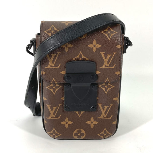 LOUIS VUITTON M81522 モノグラム Sロック ヴェルティカル・ウェアラブル ウォレット 斜め掛け ポシェット ショルダーバッグ モノグラムキャンバス メンズ マロン ブラウン
