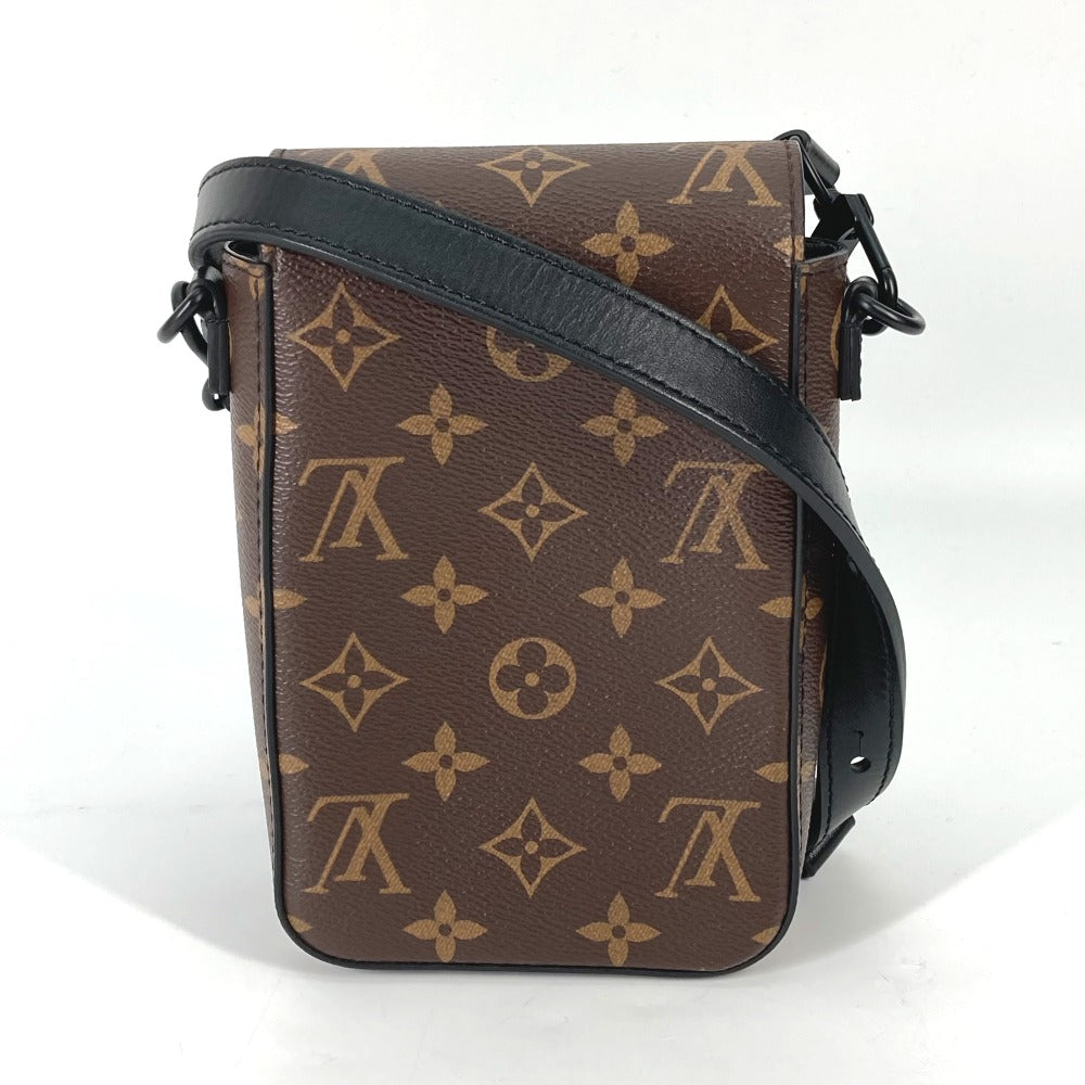 LOUIS VUITTON M81522 モノグラム Sロック ヴェルティカル・ウェアラブル ウォレット 斜め掛け ポシェット ショルダーバッグ モノグラムキャンバス メンズ マロン ブラウン