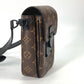 LOUIS VUITTON M81522 モノグラム Sロック ヴェルティカル・ウェアラブル ウォレット 斜め掛け ポシェット ショルダーバッグ モノグラムキャンバス メンズ マロン ブラウン