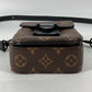 LOUIS VUITTON M81522 モノグラム Sロック ヴェルティカル・ウェアラブル ウォレット 斜め掛け ポシェット ショルダーバッグ モノグラムキャンバス メンズ マロン ブラウン