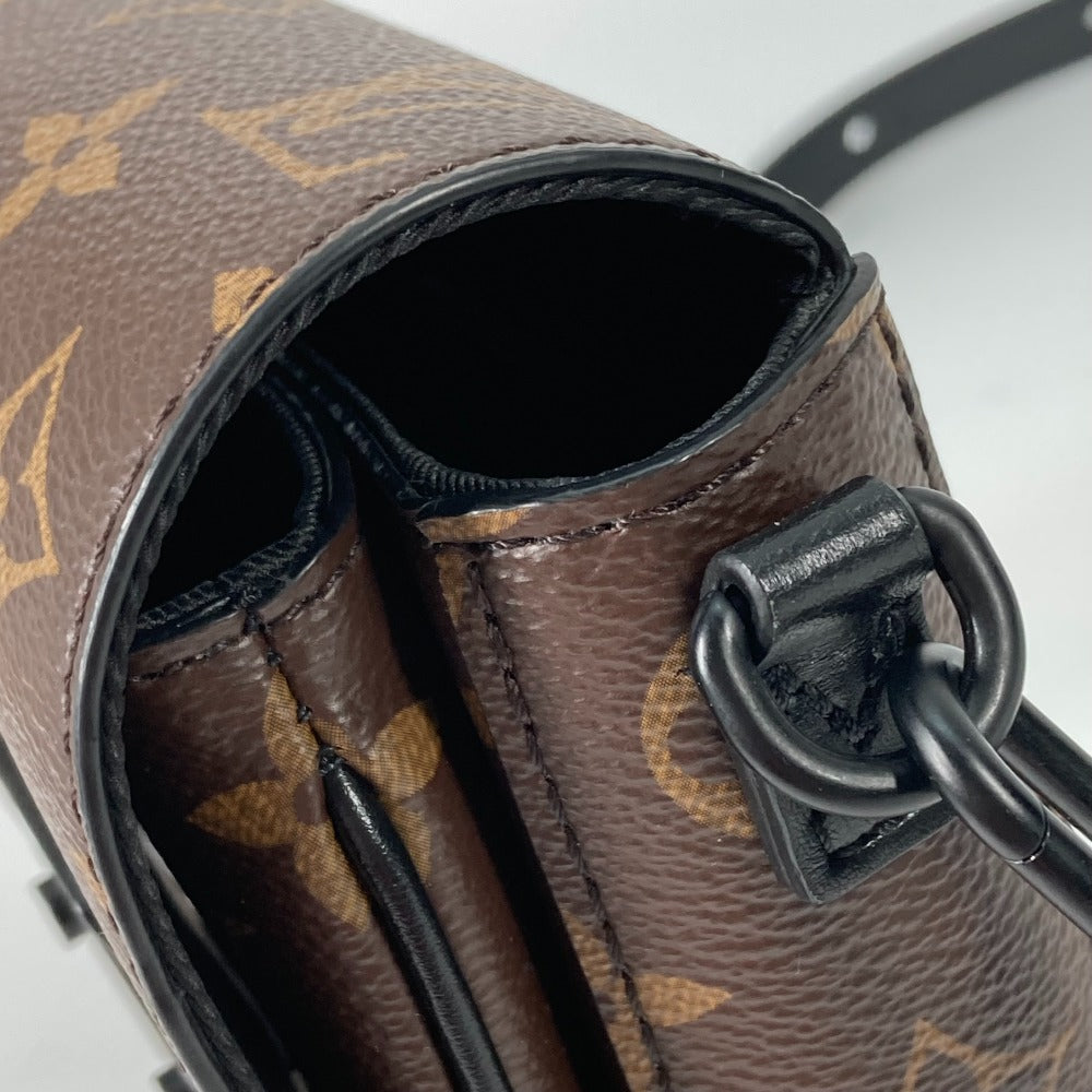 LOUIS VUITTON M81522 モノグラム Sロック ヴェルティカル・ウェアラブル ウォレット 斜め掛け ポシェット ショルダーバッグ モノグラムキャンバス メンズ マロン ブラウン