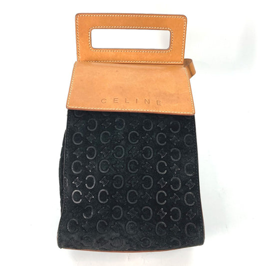 CELINE クロス ボディバッグ ロゴ マカダム カバン 斜め掛け ベルトバッグ ショルダーバッグ レザー/スエード レディース ブラウン