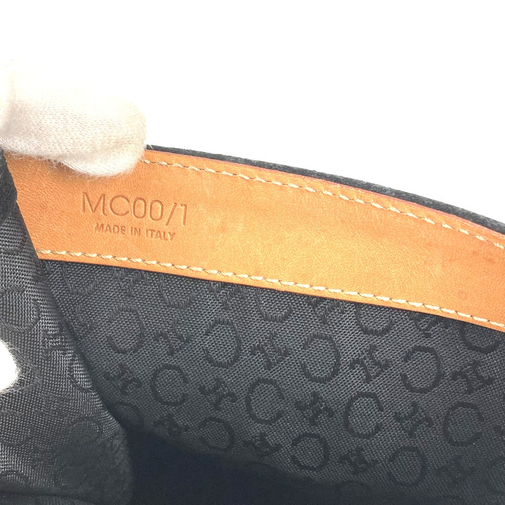 CELINE クロス ボディバッグ ロゴ マカダム カバン 斜め掛け ベルトバッグ ショルダーバッグ レザー/スエード レディース ブラウン