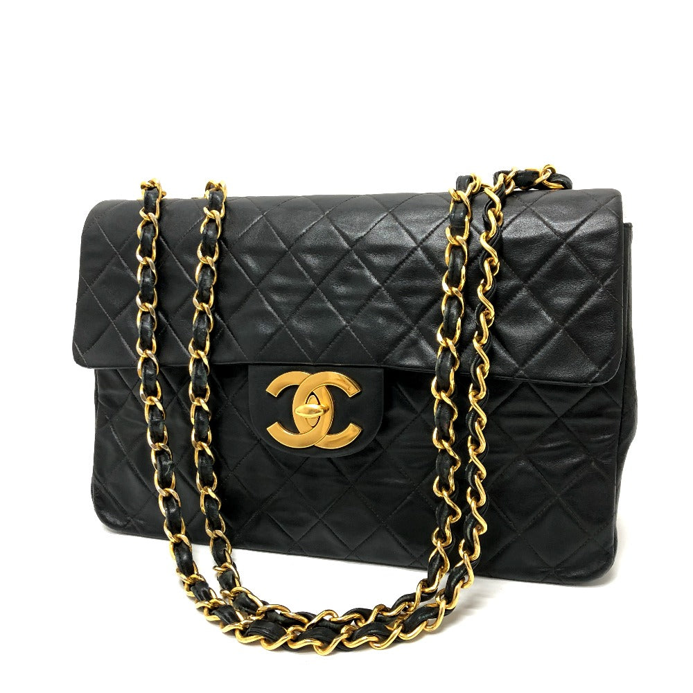 CHANEL マトラッセ Wチェーンデカマトラッセ マトラッセ34 マトラッセ 34 2WAYバッグ カバン ショルダーバッグ レザー レディース ブラック