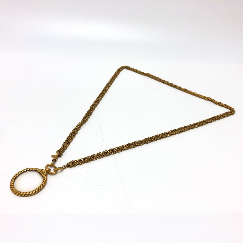CHANEL ヴィンテージ ルーペ チェーン アクセサリー ネックレス メタル レディース ゴールド