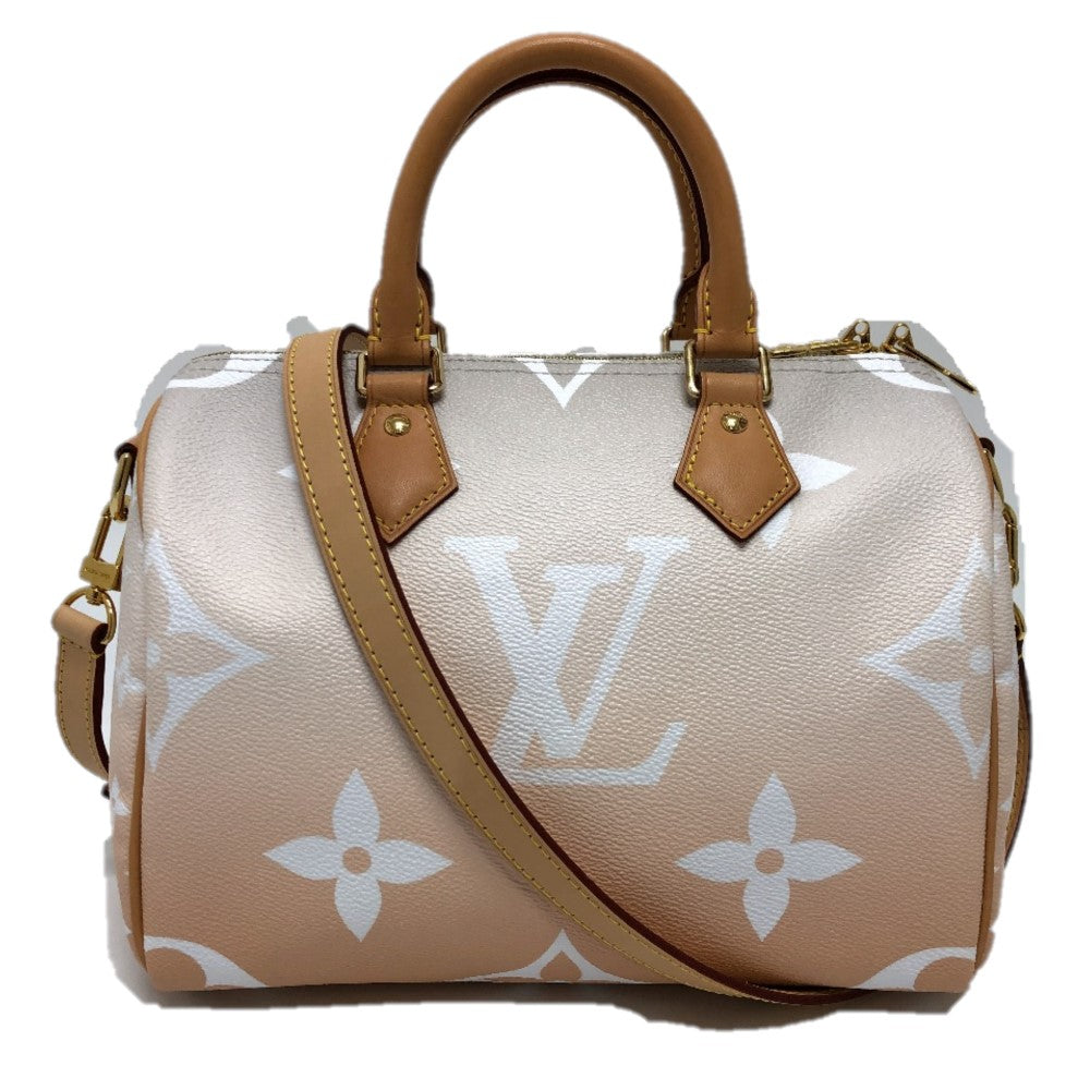 LOUIS VUITTON M45722 モノグラムジャイアント グラデーション スピーディ バンドリエール25 2WAY ミニボストンバッグ カバン ショルダーバッグ モノグラムジャイアントキャンバス レディース ブリューム ピンク