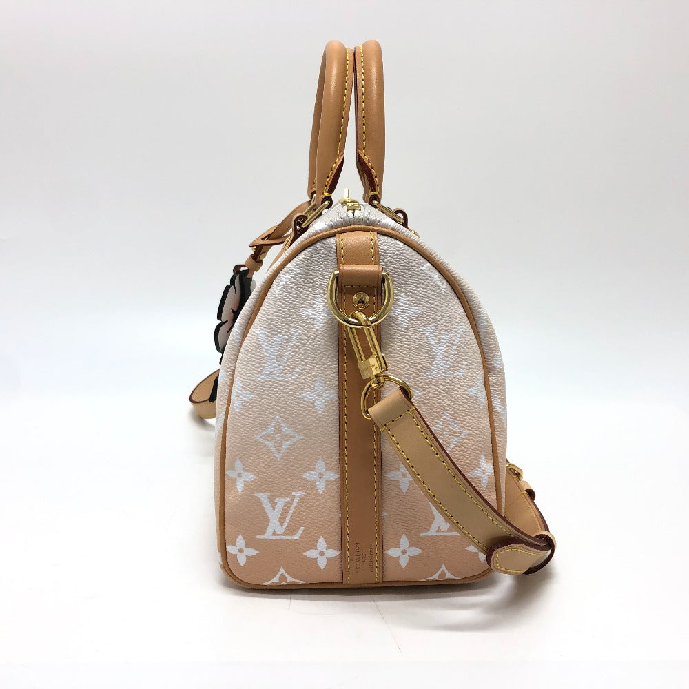 LOUIS VUITTON M45722 モノグラムジャイアント グラデーション スピーディ バンドリエール25 2WAY ミニボストンバッグ カバン ショルダーバッグ モノグラムジャイアントキャンバス レディース ブリューム ピンク