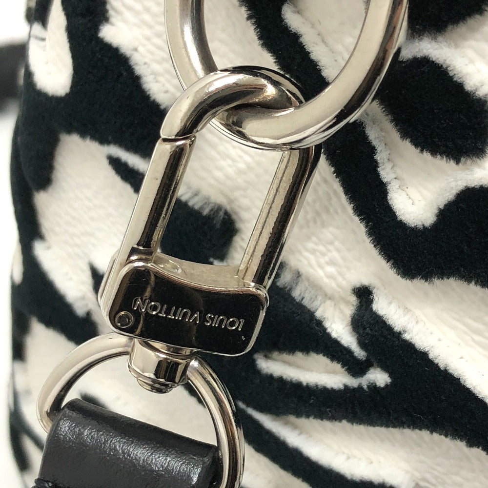 LOUIS VUITTON M45563 タフテッド・モノグラムキャンバス VxUF スピーディ・バンドリエール25 ミニ 2WAY 肩掛け 斜め掛け ボストンバッグ レザー レディース ホワイト×ブラック