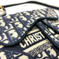 Dior S5632CRIW サドル フラットベルトポーチ ウエストバッグ ジャガード レディース ネイビー