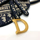 Dior S5632CRIW サドル フラットベルトポーチ ウエストバッグ ジャガード レディース ネイビー