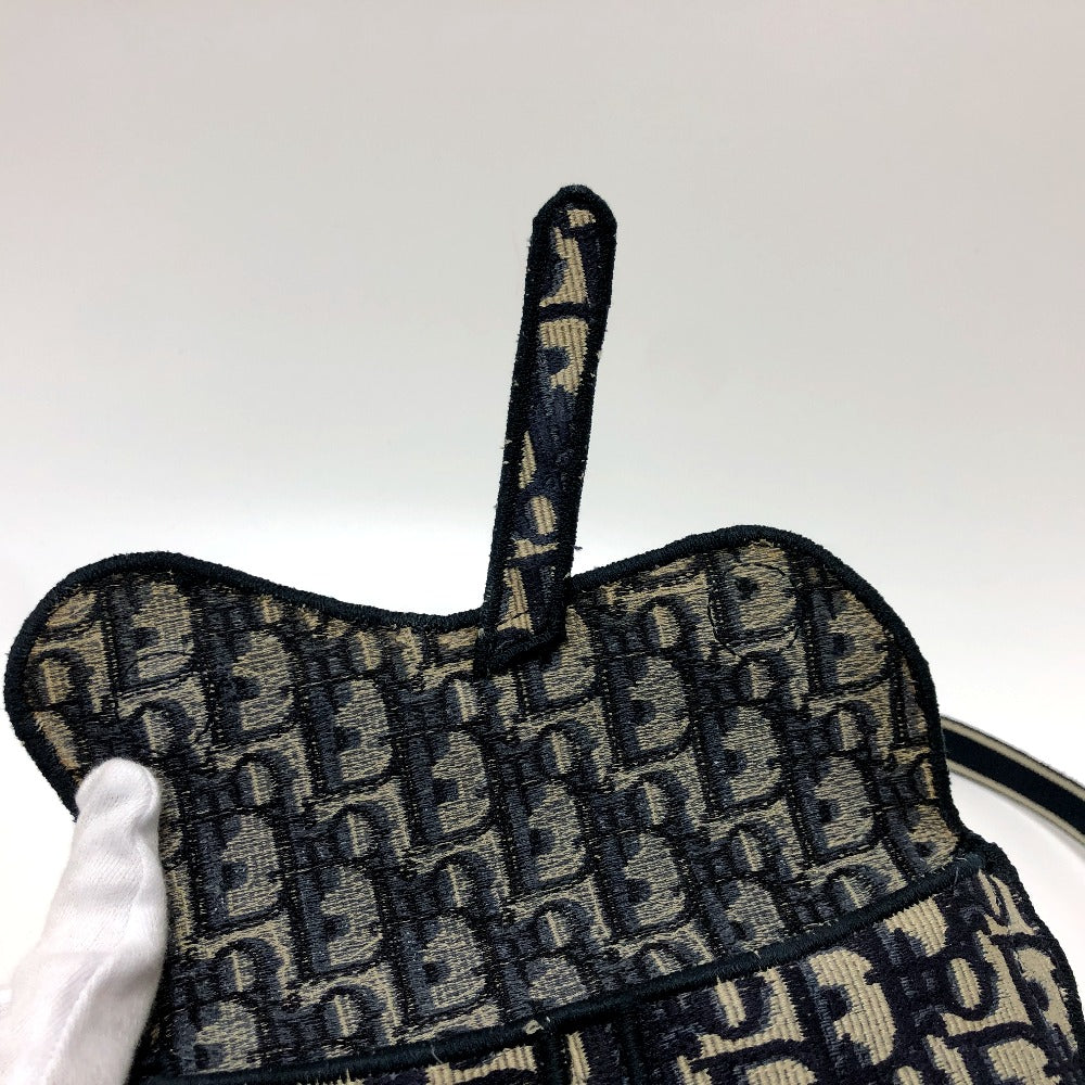 Dior S5632CRIW サドル フラットベルトポーチ ウエストバッグ ジャガード レディース ネイビー