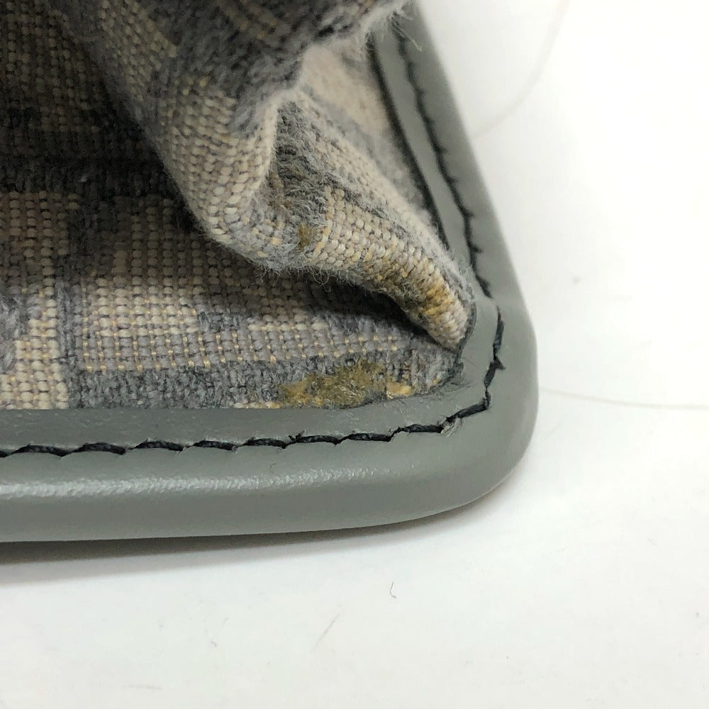 Dior CDロゴ モンテーニュ オブリーク カバン 肩掛け 斜め掛け ショルダーバッグ レザー/キャンバス レディース グレー