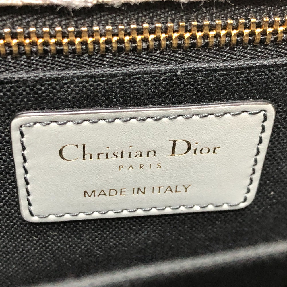 Dior CDロゴ モンテーニュ オブリーク カバン 肩掛け 斜め掛け ショルダーバッグ レザー/キャンバス レディース グレー