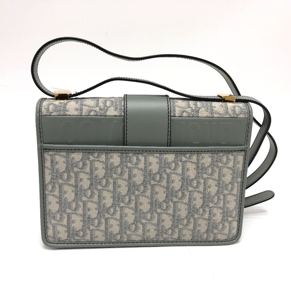 Dior CDロゴ モンテーニュ オブリーク カバン 肩掛け 斜め掛け ショルダーバッグ レザー/キャンバス レディース グレー