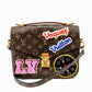 LOUIS VUITTON M43991 ポシェットメティスMM パッチーズ 2WAYバッグ ハンドバッグ モノグラムキャンバス レディース ブラウン