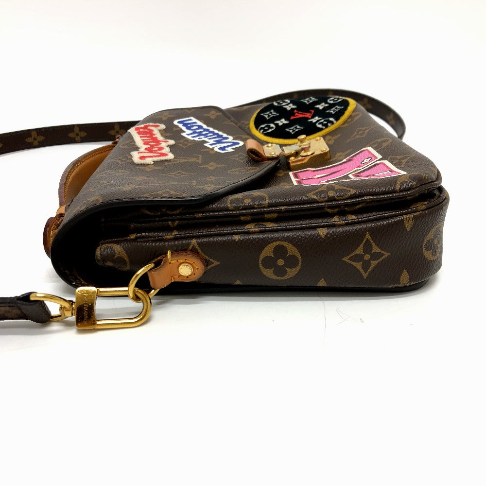 LOUIS VUITTON M43991 ポシェットメティスMM パッチーズ 2WAYバッグ ハンドバッグ モノグラムキャンバス レディース ブラウン
