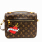 LOUIS VUITTON M43991 ポシェットメティスMM パッチーズ 2WAYバッグ ハンドバッグ モノグラムキャンバス レディース ブラウン