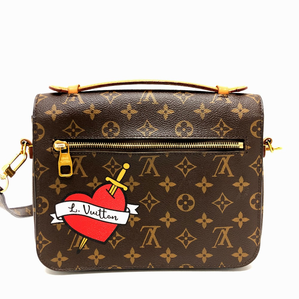 LOUIS VUITTON M43991 ポシェットメティスMM パッチーズ 2WAYバッグ ハンドバッグ モノグラムキャンバス レディース ブラウン