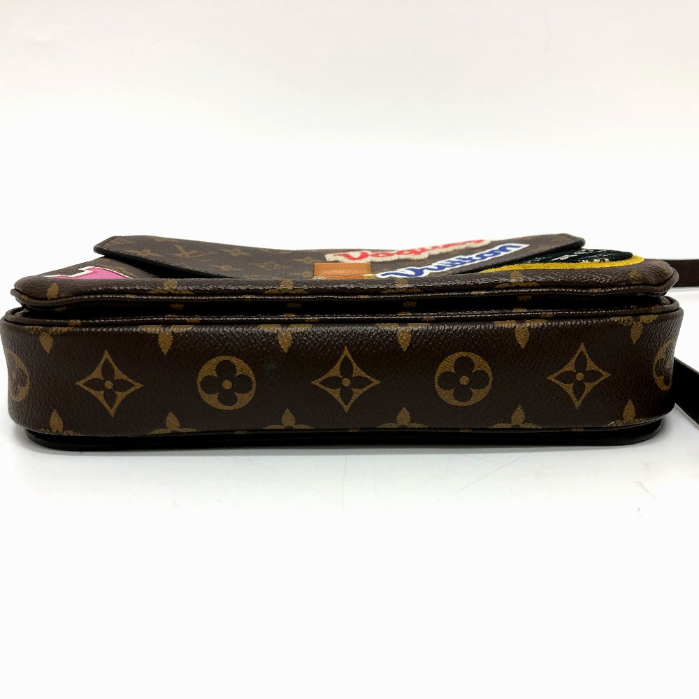 LOUIS VUITTON M43991 ポシェットメティスMM パッチーズ 2WAYバッグ ハンドバッグ モノグラムキャンバス レディース ブラウン