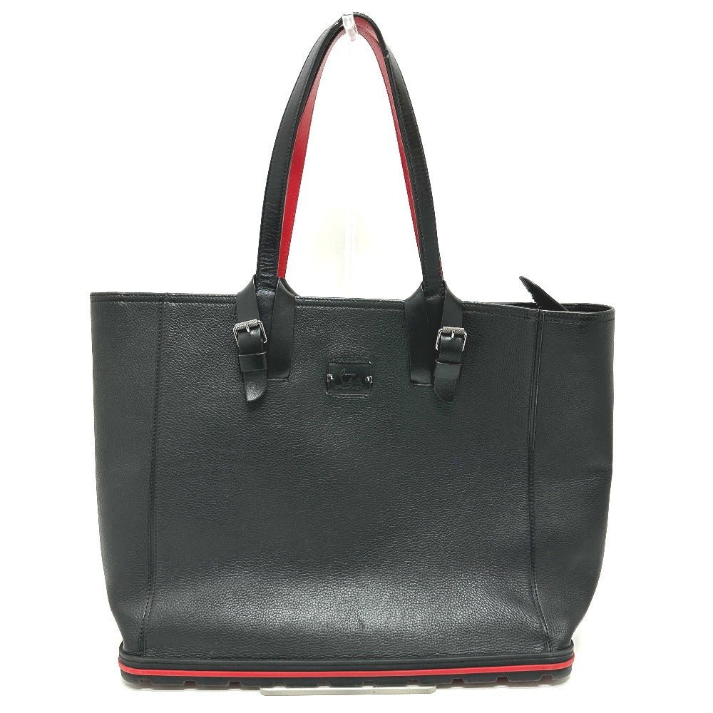 Christian Louboutin ロゴ 肩掛けバッグ トートバッグ レザー メンズ ブラック