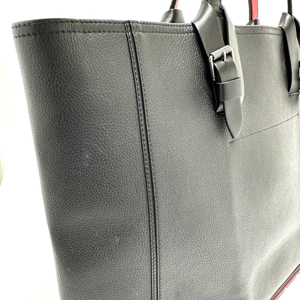 Christian Louboutin ロゴ 肩掛けバッグ トートバッグ レザー メンズ ブラック