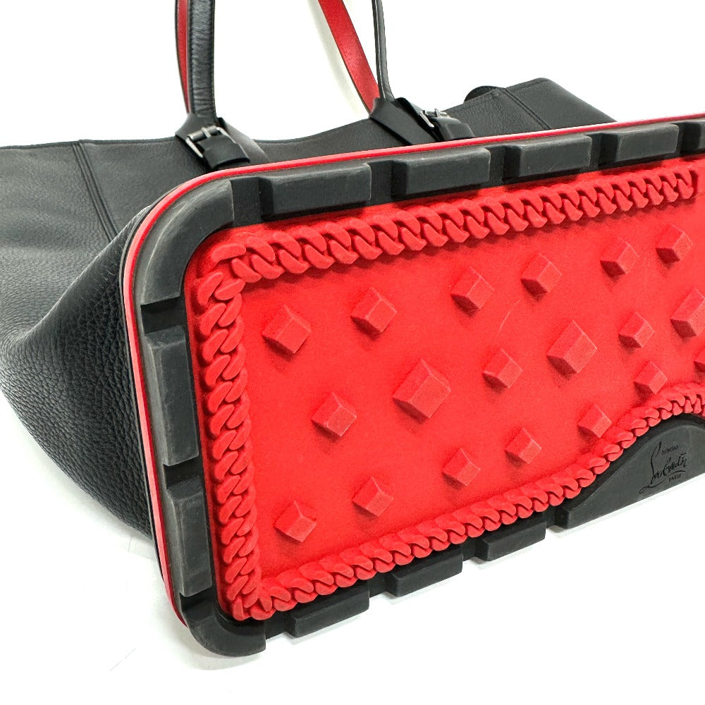 Christian Louboutin ロゴ 肩掛けバッグ トートバッグ レザー メンズ ブラック