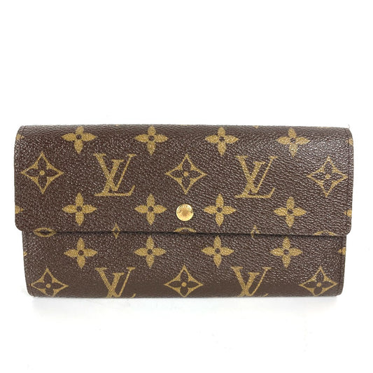 LOUIS VUITTON M61726 モノグラム ポルトモネ・クレディ フラップ 長財布 モノグラムキャンバス レディース ブラウン