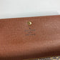 LOUIS VUITTON M61726 Monogram Porte Monnaie Credit Flap Long Wallet in Monogram Canvas, Brown