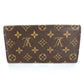 LOUIS VUITTON M61726 Monogram Porte Monnaie Credit Flap Long Wallet in Monogram Canvas, Brown