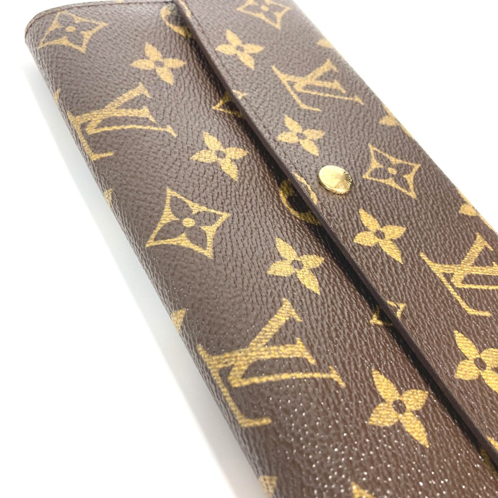LOUIS VUITTON M61726 Monogram Porte Monnaie Credit Flap Long Wallet in Monogram Canvas, Brown