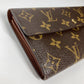 LOUIS VUITTON M61726 Monogram Porte Monnaie Credit Flap Long Wallet in Monogram Canvas, Brown