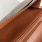 LOUIS VUITTON M61726 Monogram Porte Monnaie Credit Flap Long Wallet in Monogram Canvas, Brown