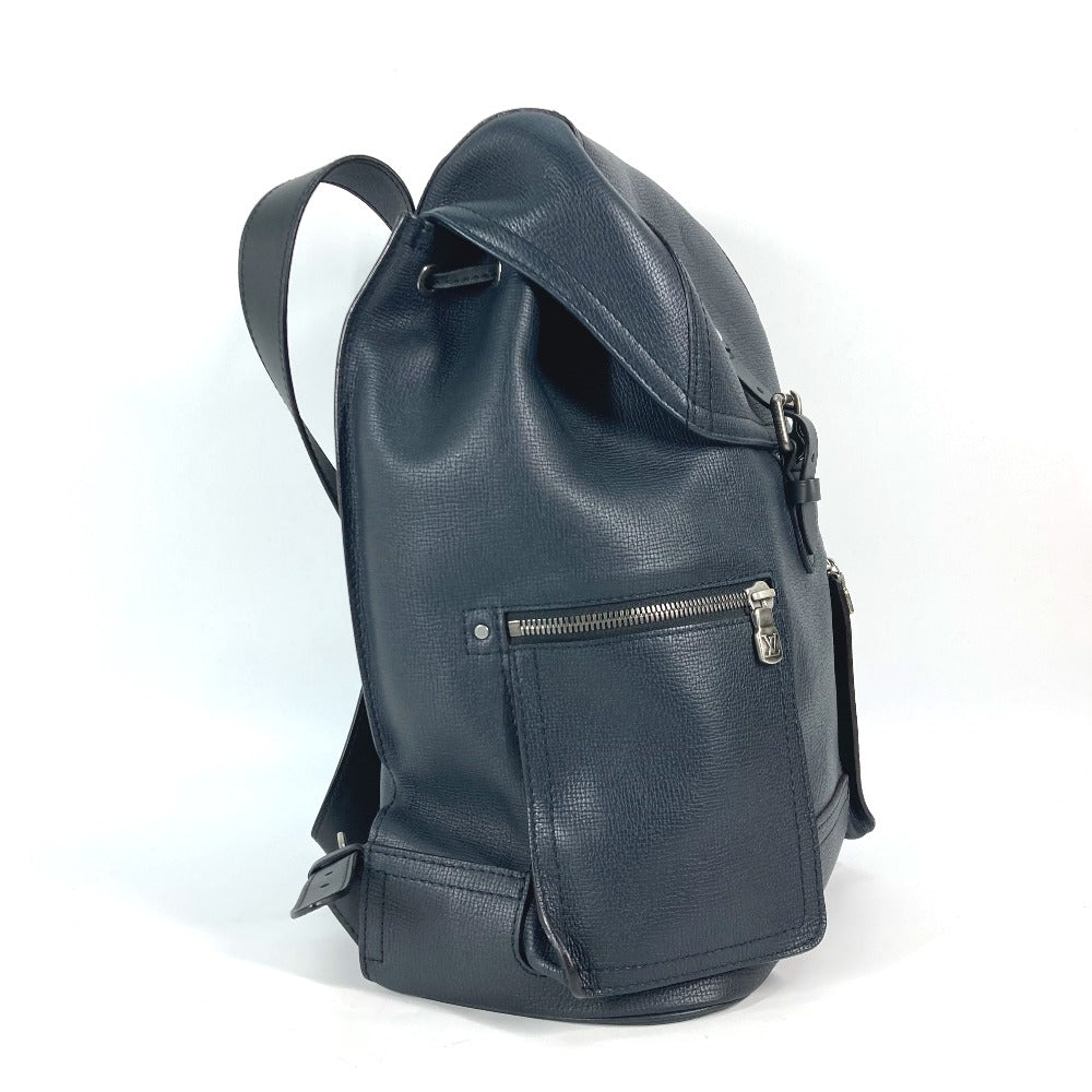 LOUIS VUITTON M54960 ユタ キャニオン・バックパック カバン リュックサック ユタレザー メンズ ブルーマリーヌ ネイビー