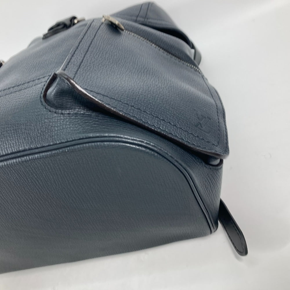 LOUIS VUITTON M54960 ユタ キャニオン・バックパック カバン リュックサック ユタレザー メンズ ブルーマリーヌ ネイビー