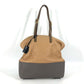 FENDI 8MN232 Two-tone Selleria Shoulder Bag in Beige Leather