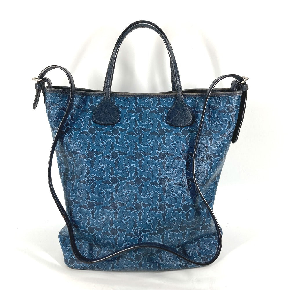 CELINE オールド サルキー トートバッグ 2WAY カバン 斜め掛け ショルダーバッグ レザー/PVC レディース ブルー