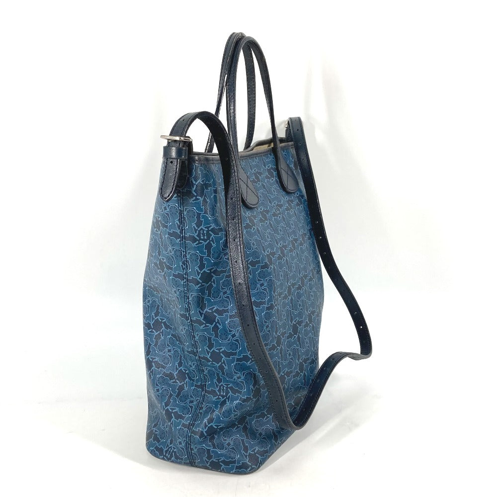 CELINE オールド サルキー トートバッグ 2WAY カバン 斜め掛け ショルダーバッグ レザー/PVC レディース ブルー
