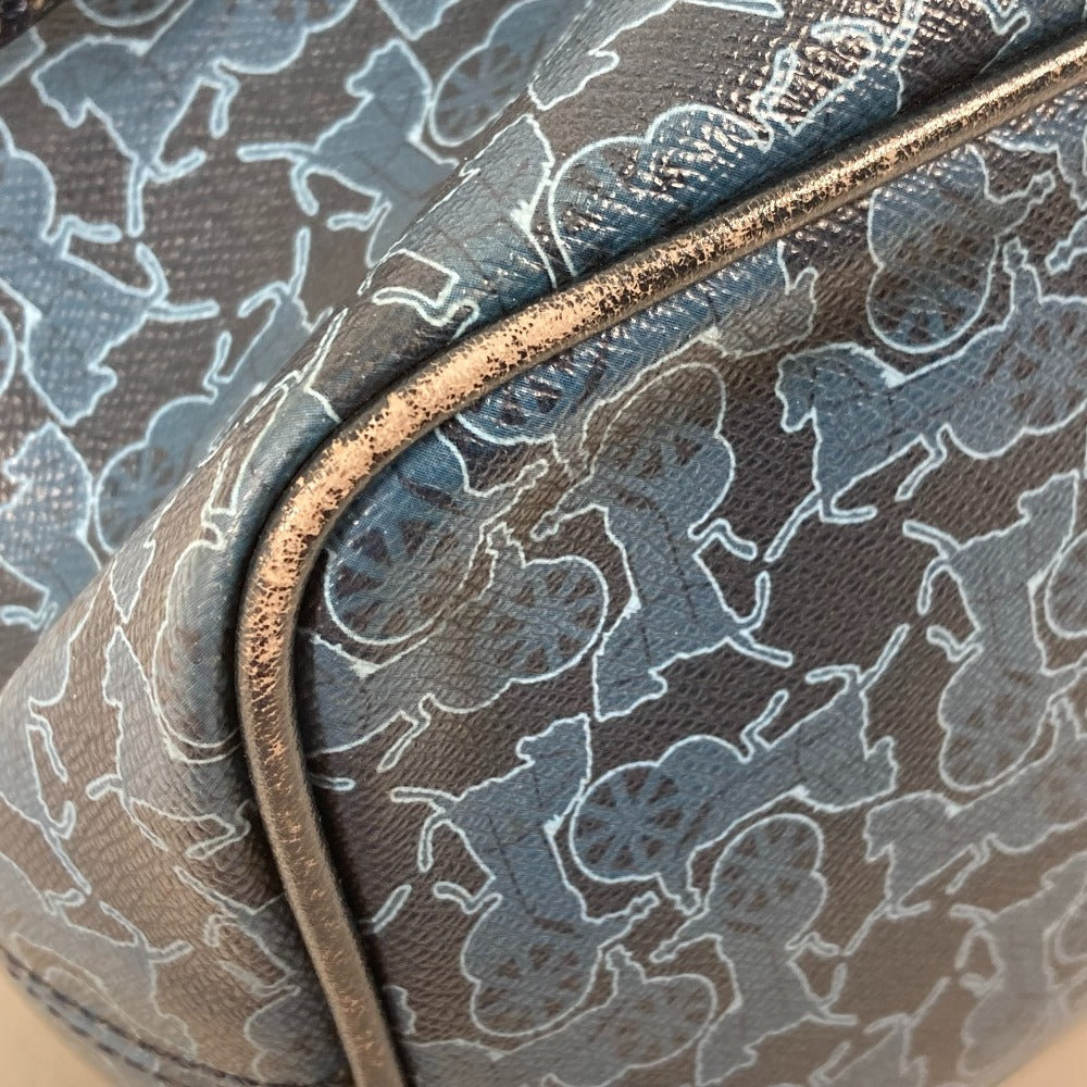 CELINE オールド サルキー トートバッグ 2WAY カバン 斜め掛け ショルダーバッグ レザー/PVC レディース ブルー