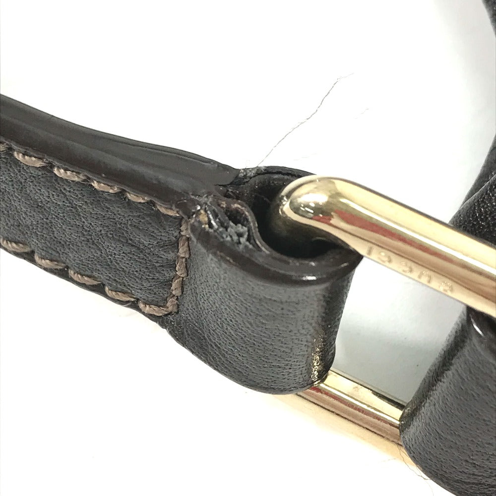 GUCCI 223666 グッチシマ GG 斜め掛け カバン ポシェット ショルダーバッグ シマレザー メンズ ダークブラウン