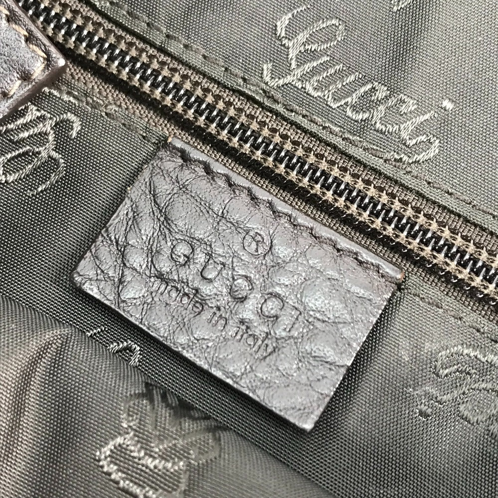 GUCCI 223666 グッチシマ GG 斜め掛け カバン ポシェット ショルダーバッグ シマレザー メンズ ダークブラウン